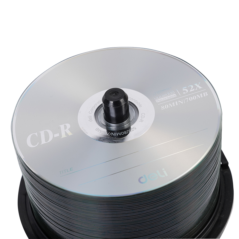 得力3725-CD-R(雾银)(50片/筒)